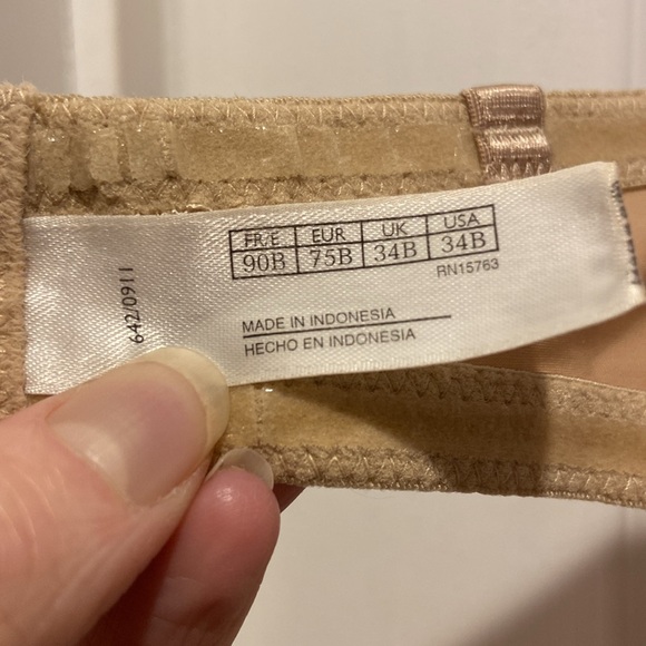 WonderBra Nude Lace Strapless Bra 34B (No Straps) #1 - Picture 13 of 14